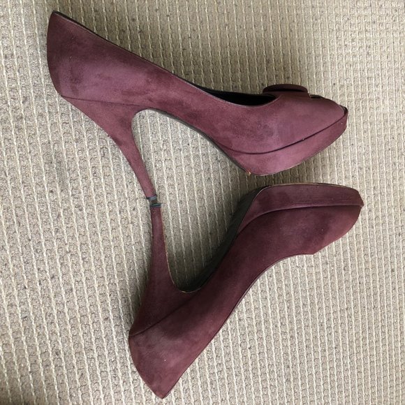 Louis Vuitton Women's Suede Chelsea Button Peep - Picture 8 of 15